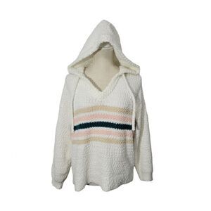 Loft plush striped hoodie